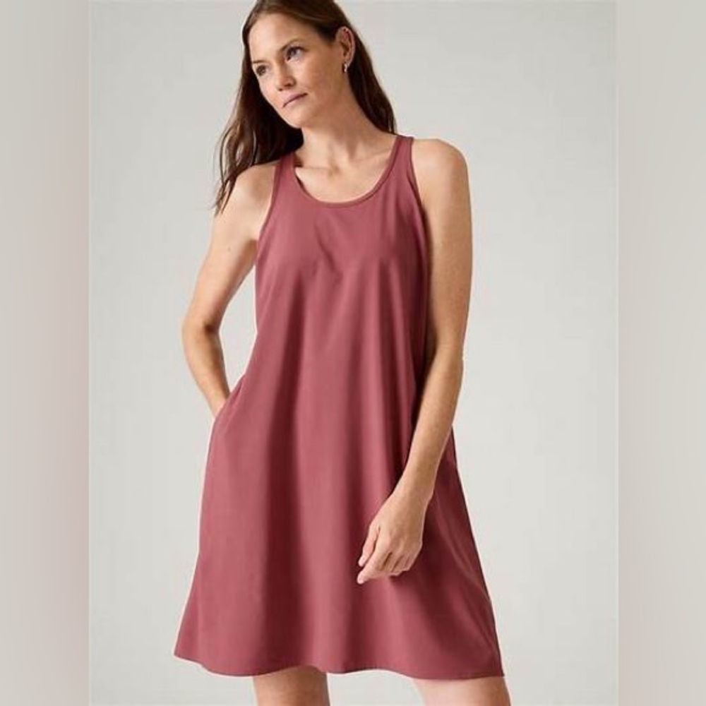 Athleta Presidio Travel Dress Rosewood Medium NWOT